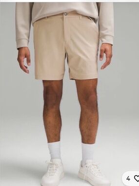 LULULEMON Commission Shorts Men's 36 Relaxed WarpStreme 7” Tofino Sand